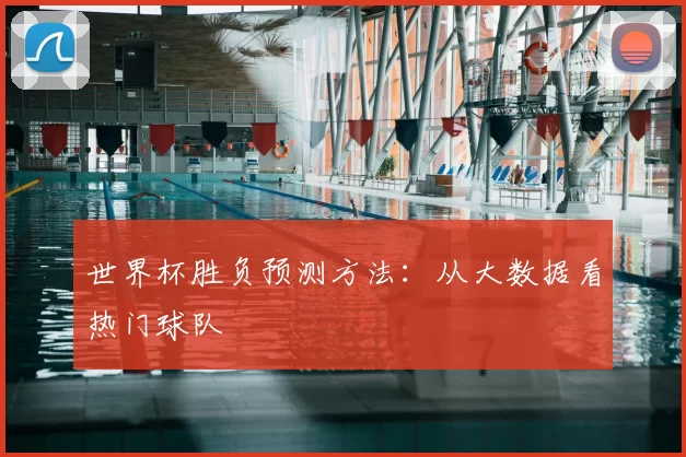 世界杯胜负预测方法：从大数据看热门球队